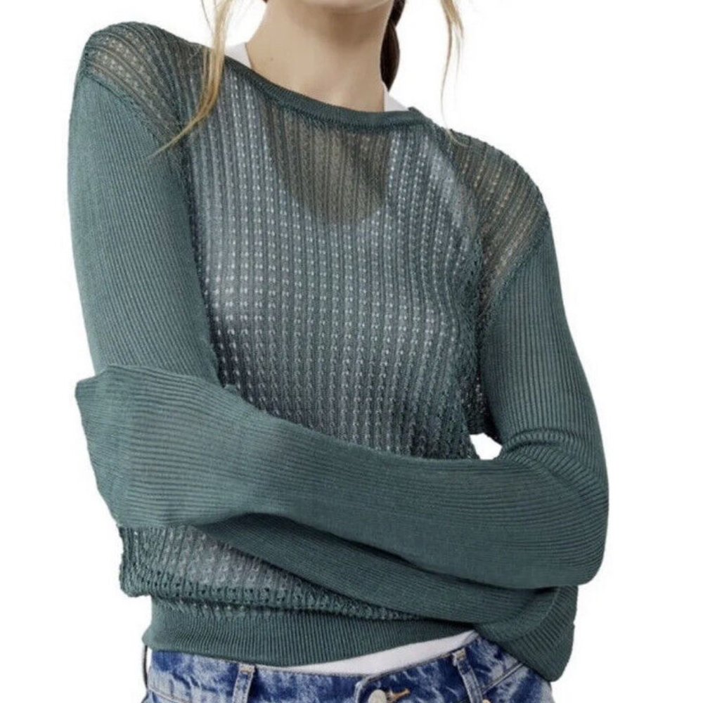 NWT! Free People H20 Jaded Long Sleeve Knit Top- Medium